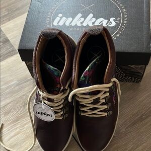 Inkkas Brown and Multicolor Sneakers
